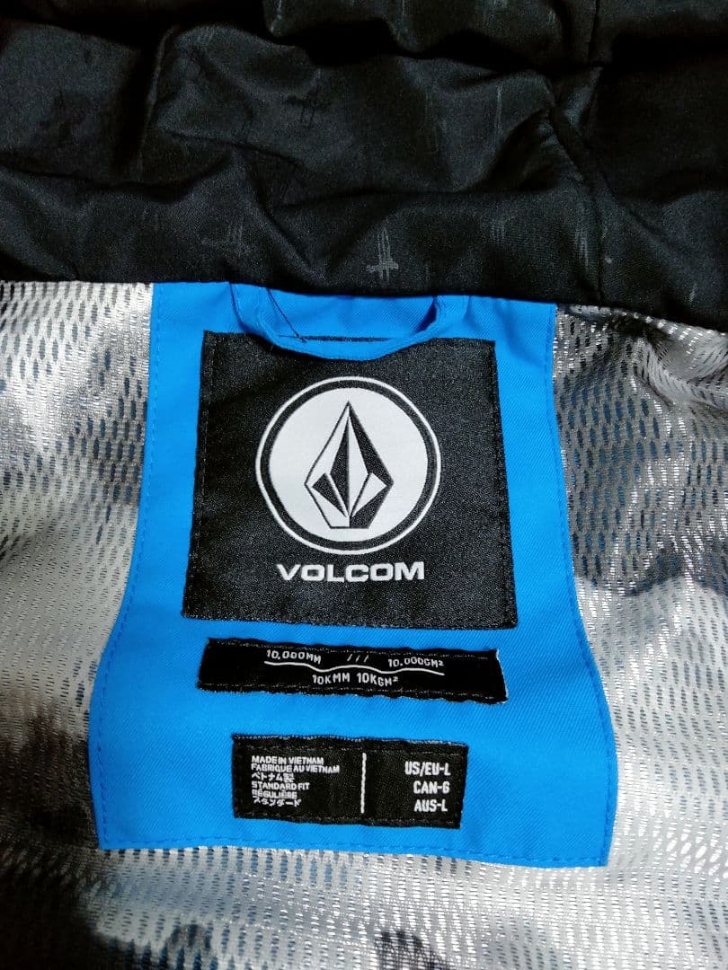 VOLCOM フード付きスノーボードウェア ジャケット スカイブルー Ｌサイズ