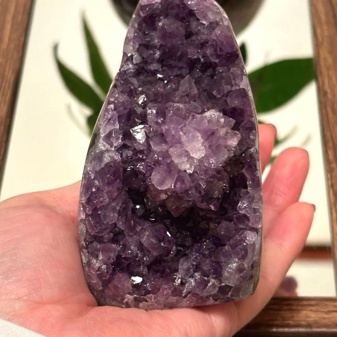 【超高品質】最高級 花咲 アメジスト ミニドーム 原石 天然石 希少