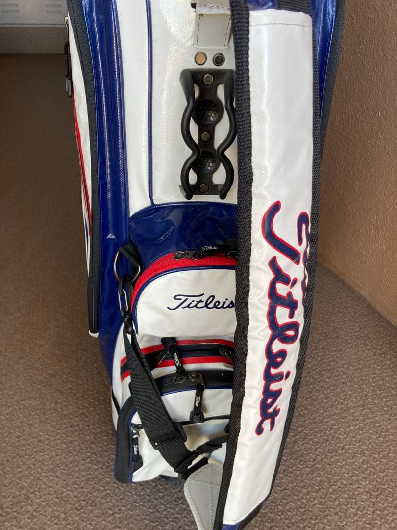 Titleist キャディバック　白✖️赤✖️青　トリコロール