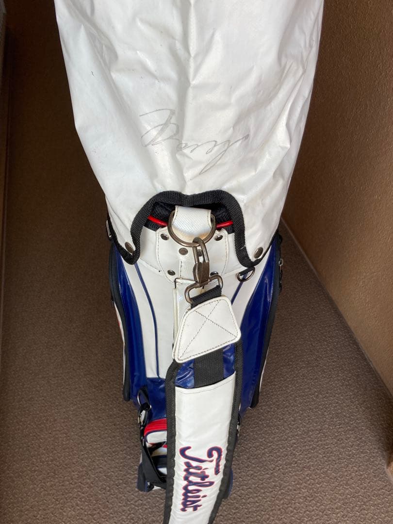 Titleist キャディバック　白✖️赤✖️青　トリコロール