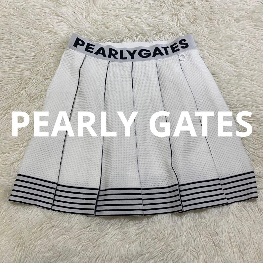 美品 PEARLY GATES ワッフル　プリーツスカート　ゴルフ