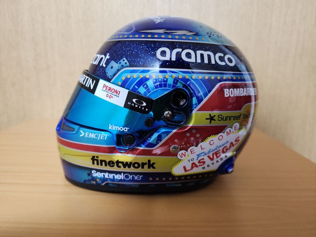 F.アロンソ 1/2ヘルメット 2023年ラスベガスGP仕様