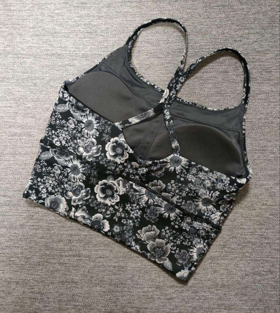 ④【美品】SUKALA スカーラ ヨガウェア ブラトップ 花柄 S ブラック