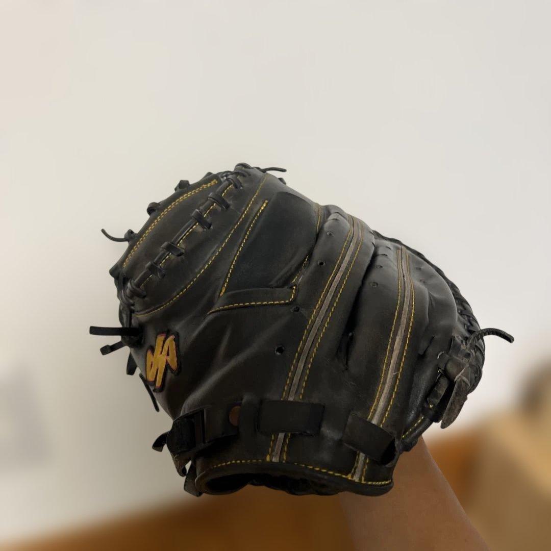 ハタケヤマ軟式左キャッチャー用野球グローブ