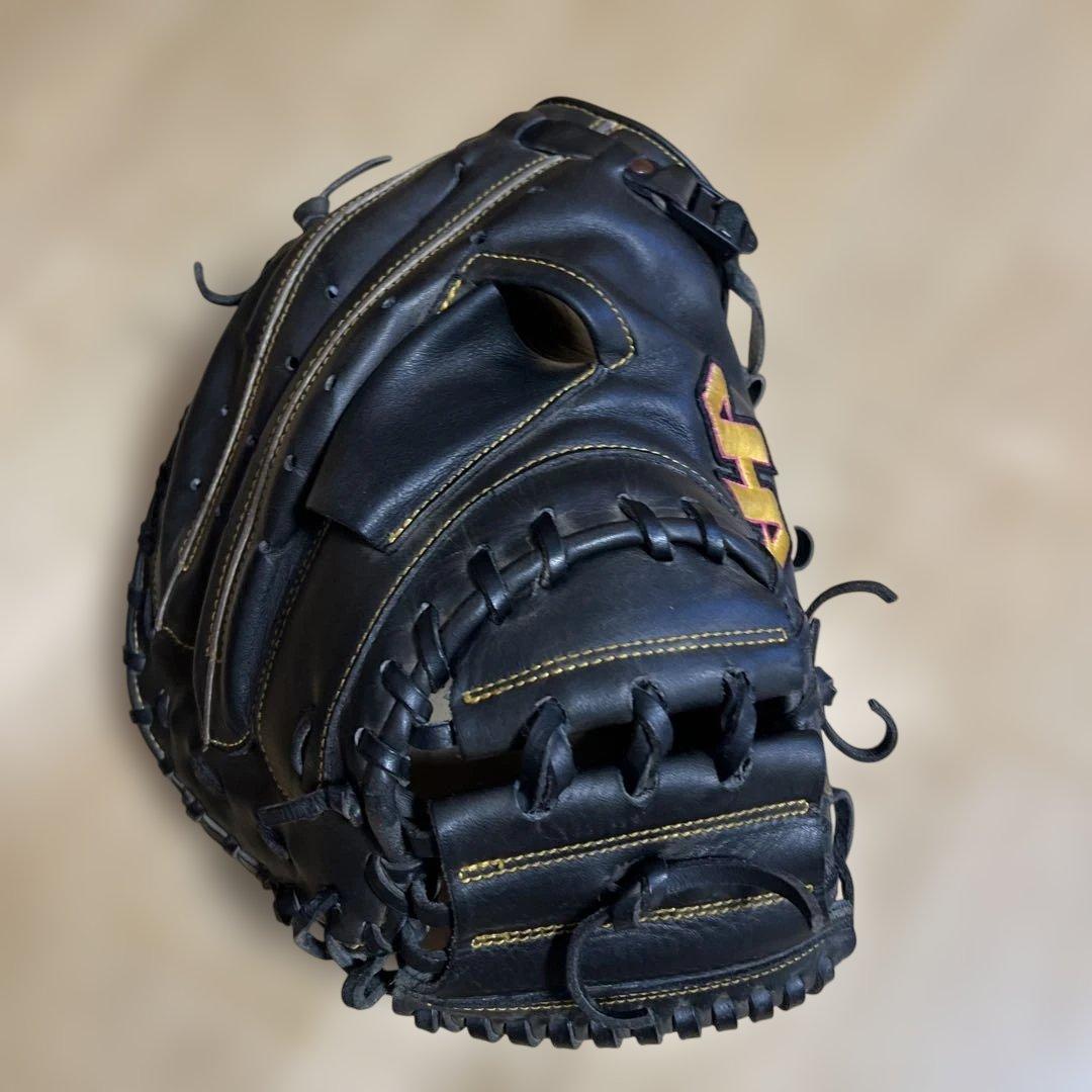 ハタケヤマ軟式左キャッチャー用野球グローブ