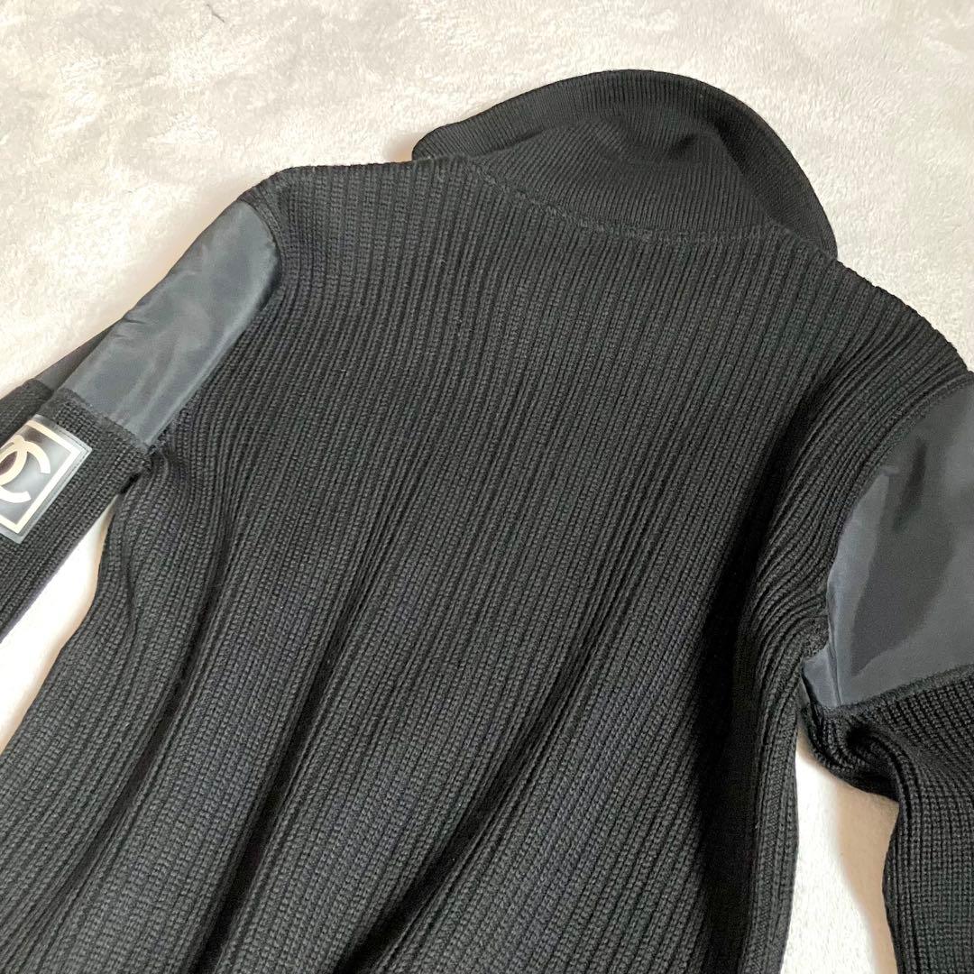 [美品]CHANEL シャネル　スポーツライン　ニットジャケット　ココマーク ￼