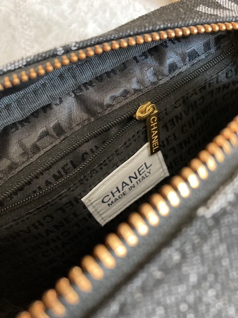 CHANEL ノベルティ デニム ショルダーバッグ ブラック