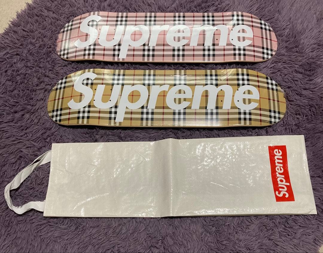 Supreme Burberry スケートボード 2枚セット　スケボー　未開封