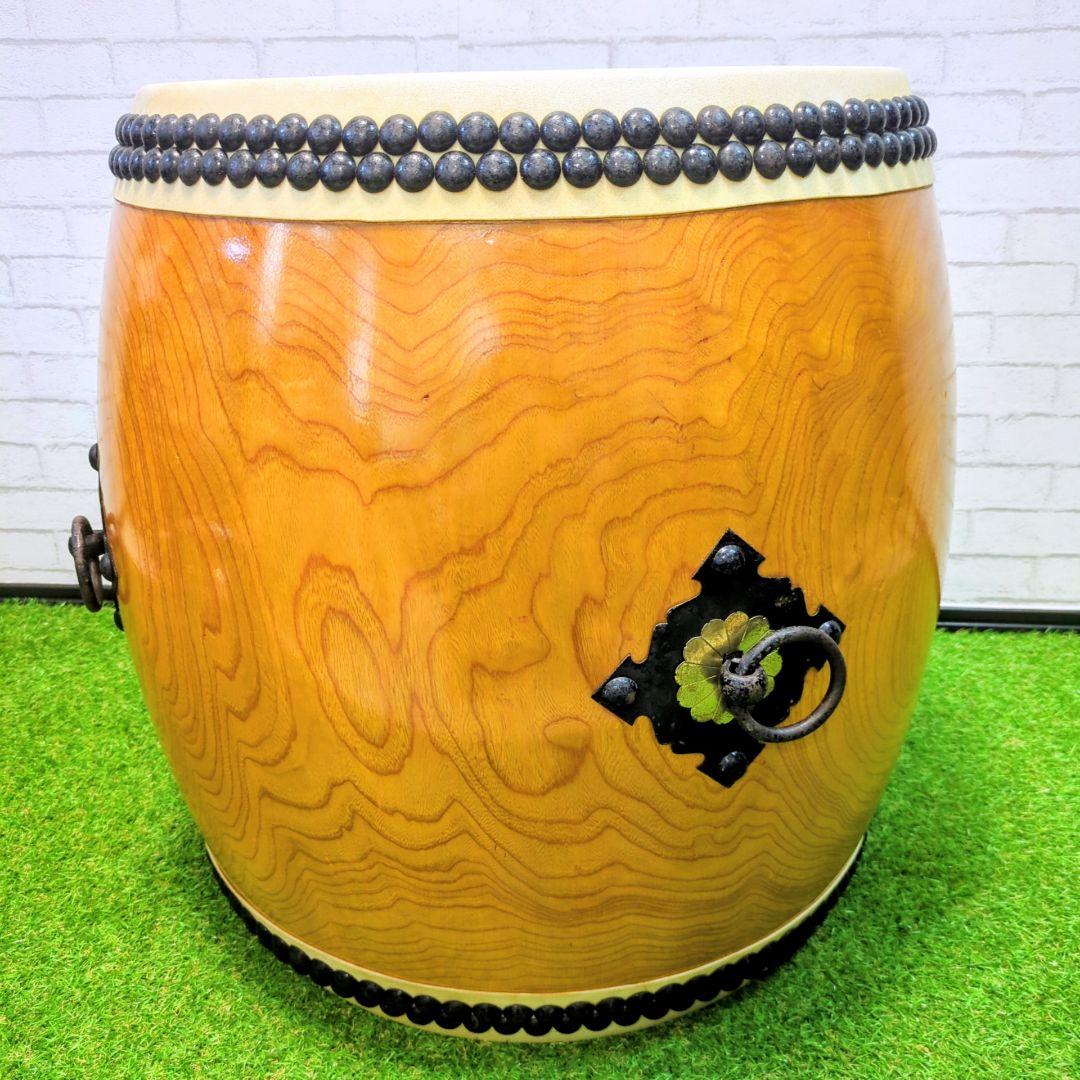 【良品】 和太鼓　長胴太鼓　1尺6寸　高級太鼓
