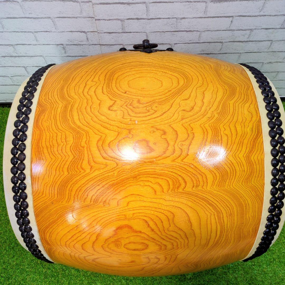 【良品】 和太鼓　長胴太鼓　1尺6寸　高級太鼓