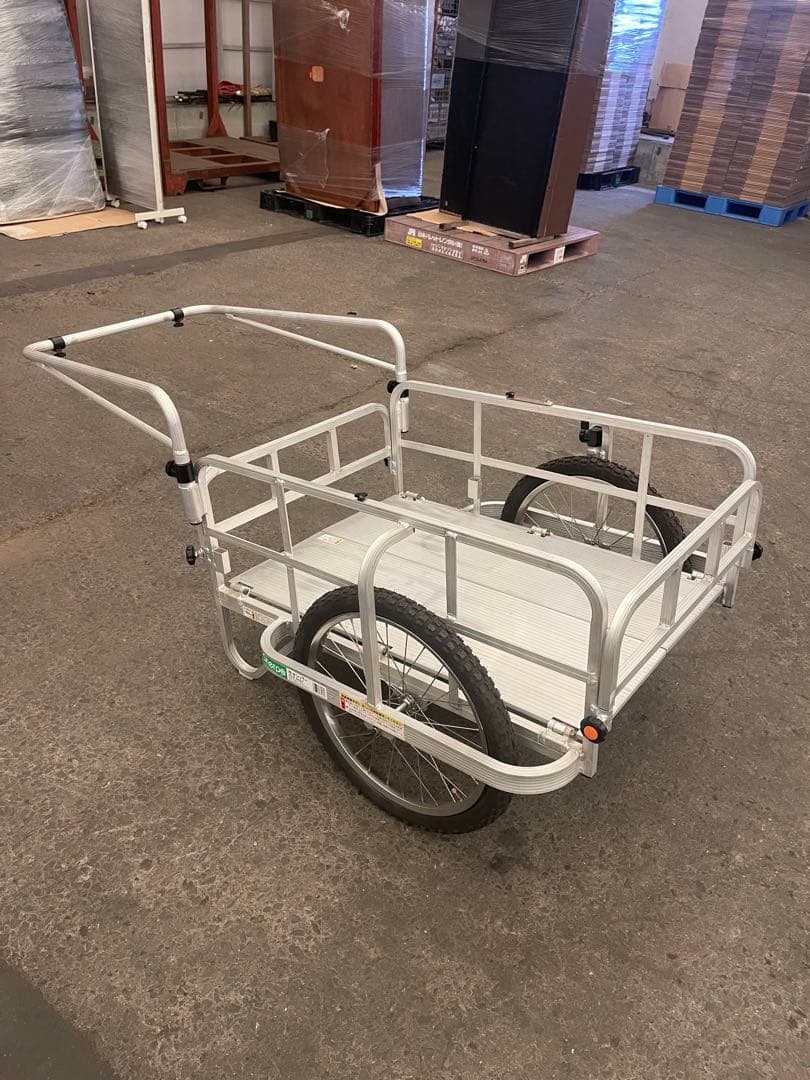 シルバー リヤカー オフロードタイヤ付き
