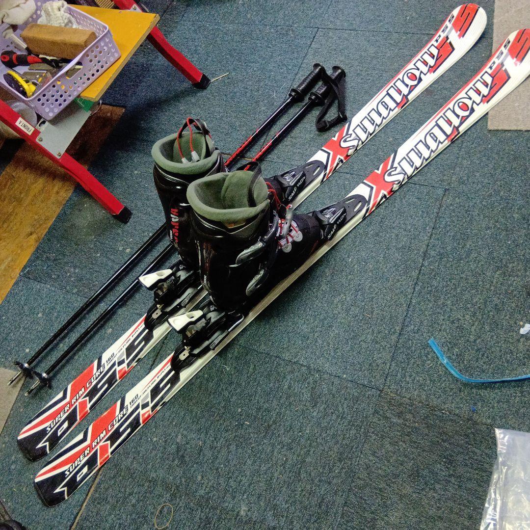 160cmスワロー…メンテナス済 靴26cm ストック付