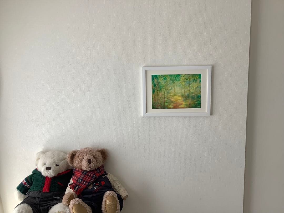 絵画　こもれび18 原画　額縁無し　A4サイズ