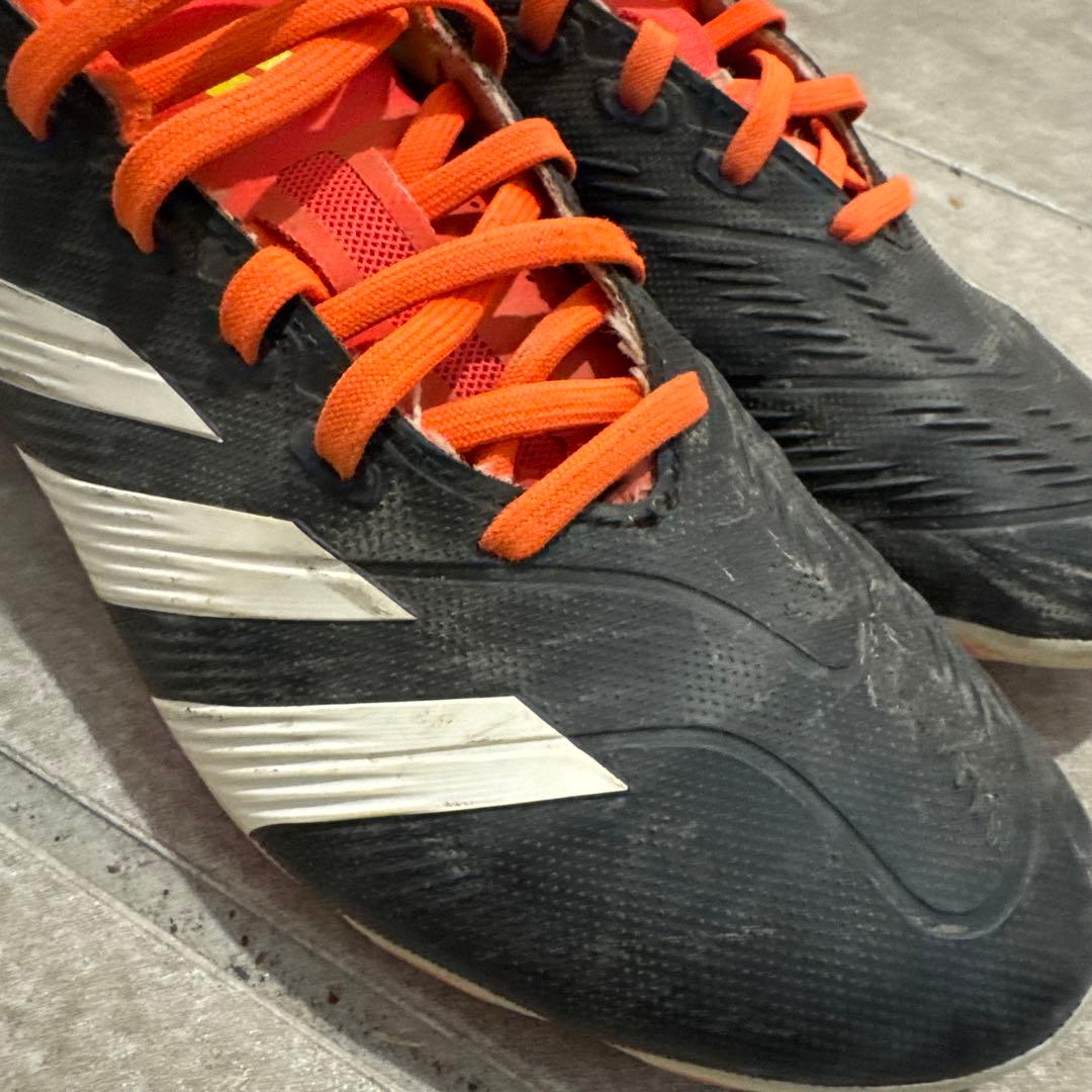 adidas Predator サッカーシューズ ブラック/オレンジ 25.5