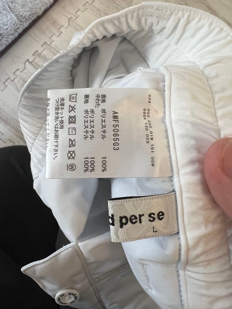 and per se アンパスィ ゴルフ 中綿 セットアップ 上下セット 防寒