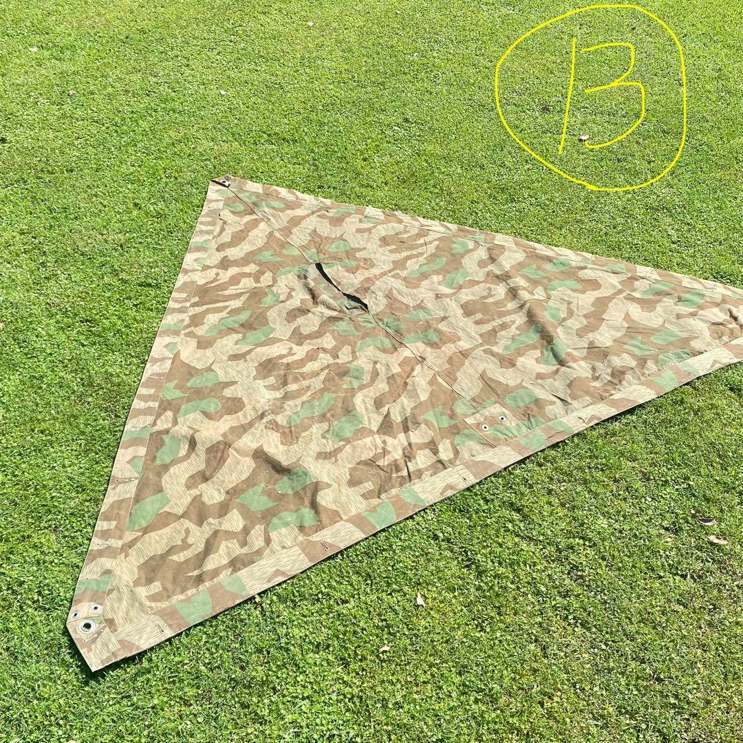 【レア】ドイツ国防軍　軍幕②　スプリンターカモ　両面柄　1枚　ツェルトバーン