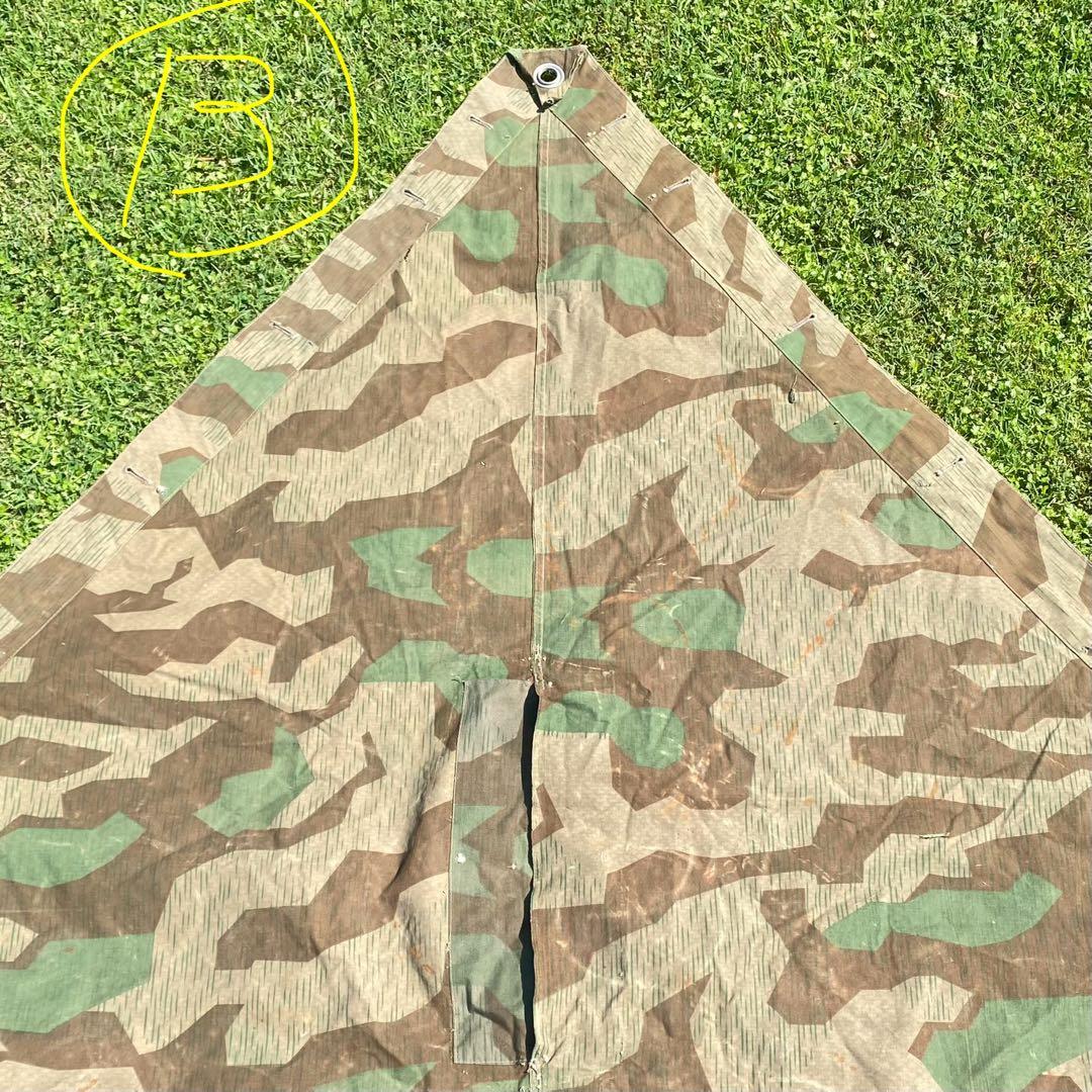 【レア】ドイツ国防軍　軍幕②　スプリンターカモ　両面柄　1枚　ツェルトバーン