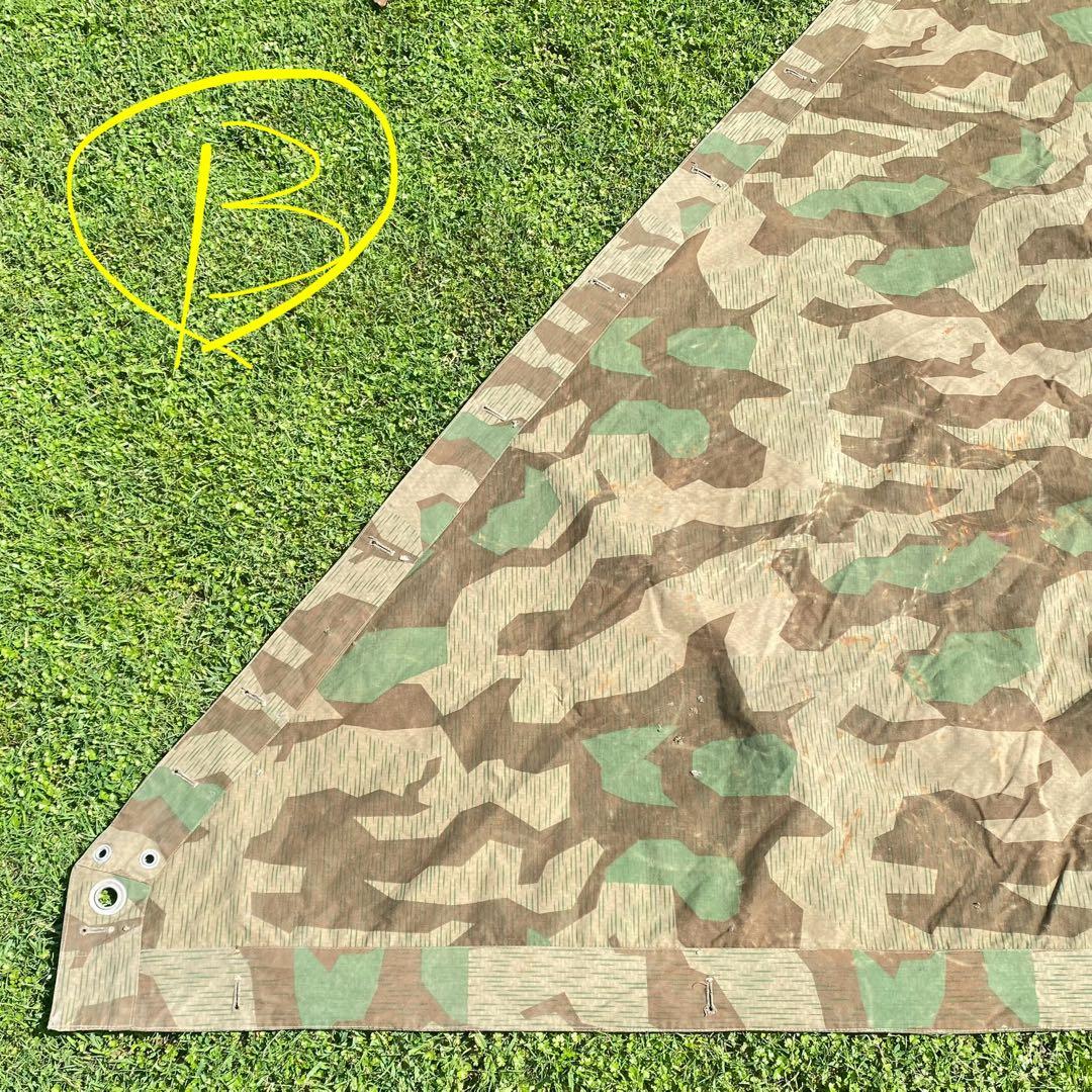 【レア】ドイツ国防軍　軍幕②　スプリンターカモ　両面柄　1枚　ツェルトバーン