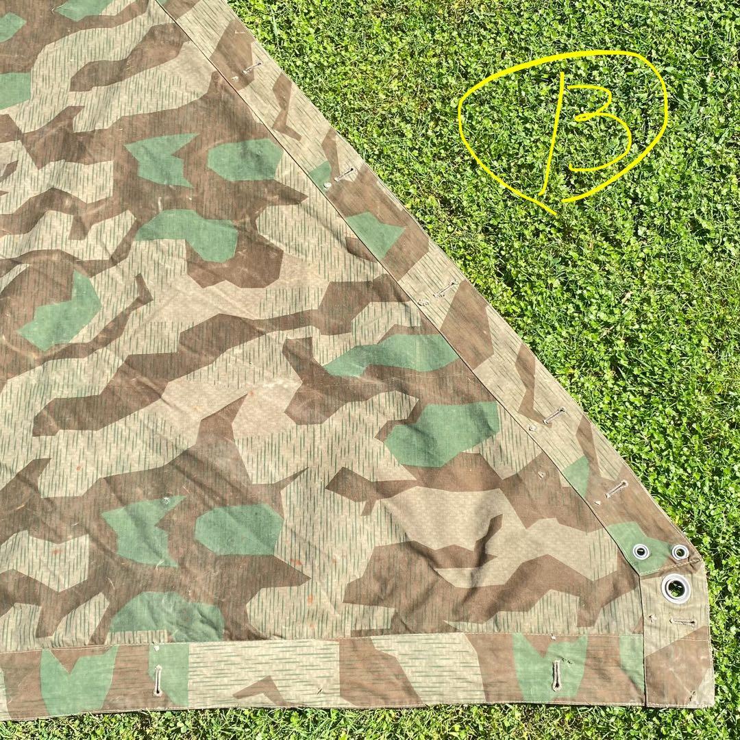 【レア】ドイツ国防軍　軍幕②　スプリンターカモ　両面柄　1枚　ツェルトバーン