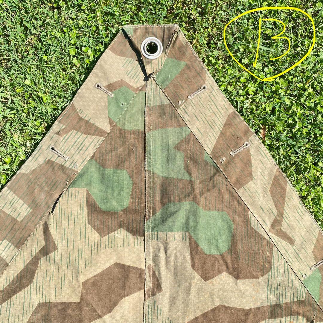 【レア】ドイツ国防軍　軍幕②　スプリンターカモ　両面柄　1枚　ツェルトバーン
