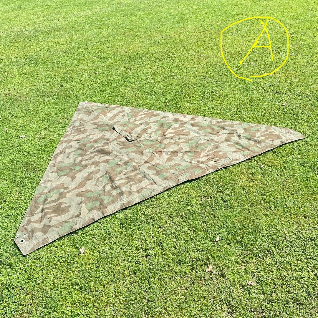 【レア】ドイツ国防軍　軍幕②　スプリンターカモ　両面柄　1枚　ツェルトバーン
