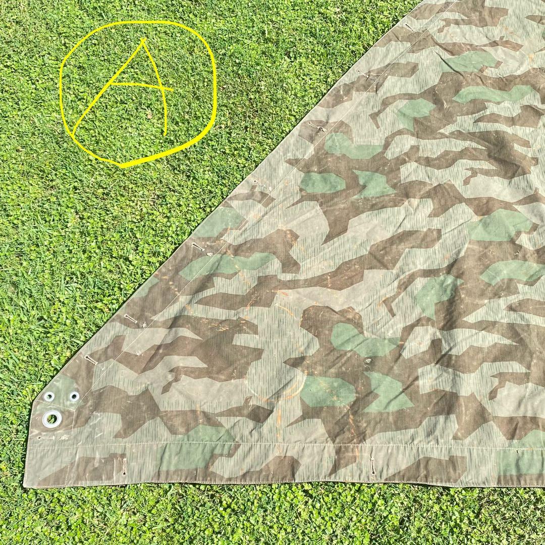 【レア】ドイツ国防軍　軍幕②　スプリンターカモ　両面柄　1枚　ツェルトバーン