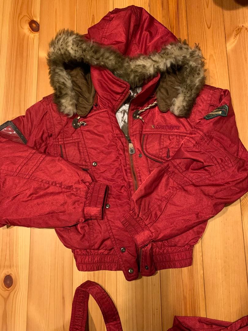 courmayeur クールマイヨール　スキーウェア　赤　レトロ　160 L