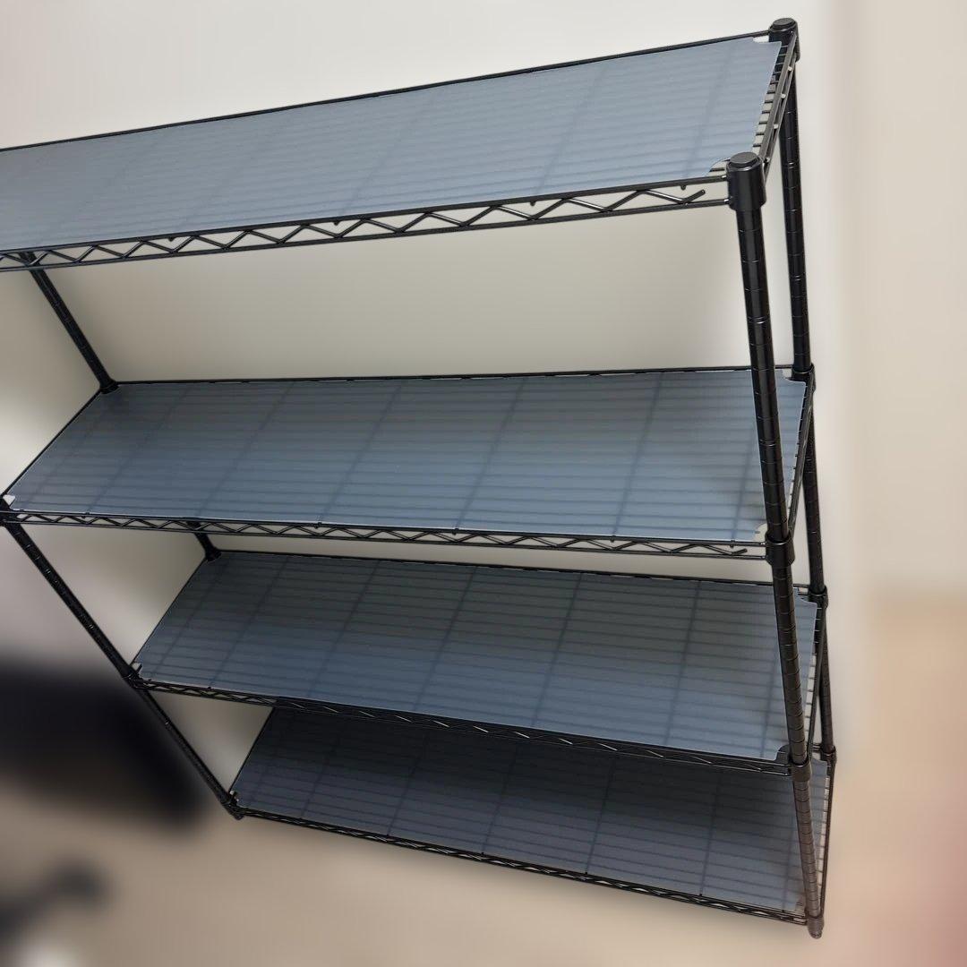 グレー スチールラック 4段 幅120cm +別売りの板付き　極微品