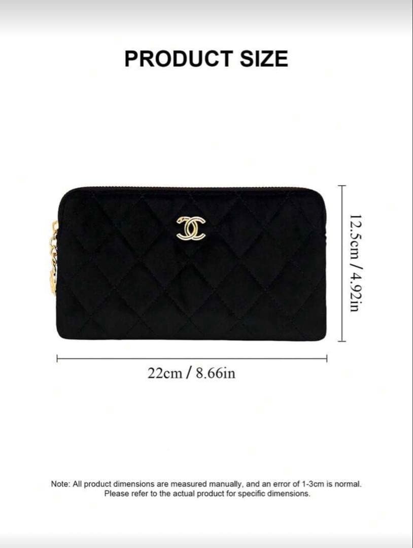 CHANEL ブラック キルティングポーチ