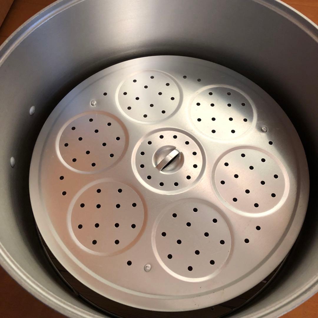 【中古】ホクアベスト デラックスセイロ アルミ製 2段蒸し器