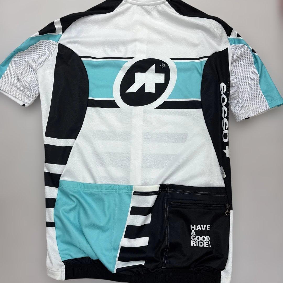 【新品】Assos サイクルジャージ ホワイト/ブラック/ターコイズ