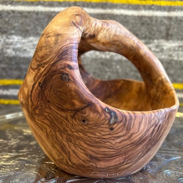 特大　オリーブの木　バスケット芸術品　勇敢なる姿　特大 約28cm