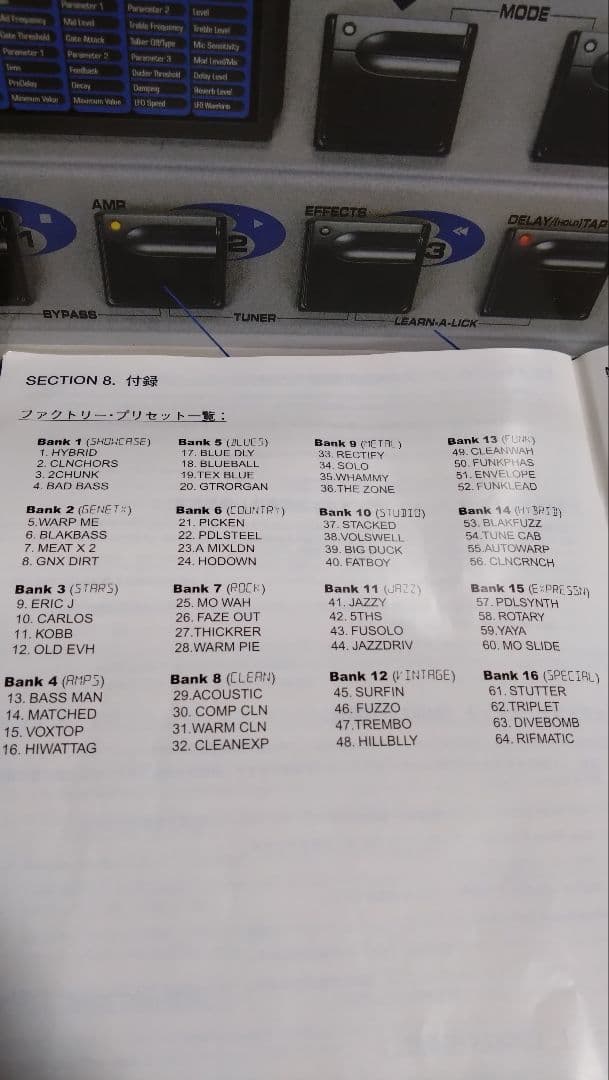 デジテック　マルチエフェクター　DigiTech GNX2