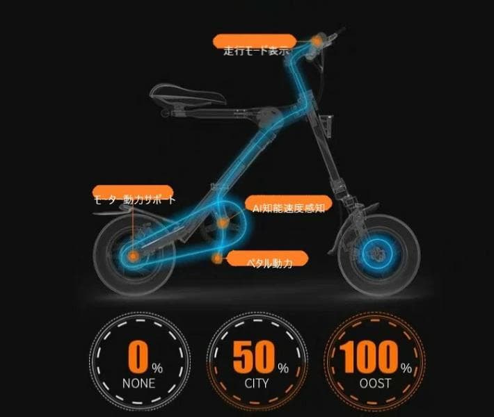 ジャンク品 折りたたみ電動アシスト自転車 BORNTORUN GX 折畳 J4