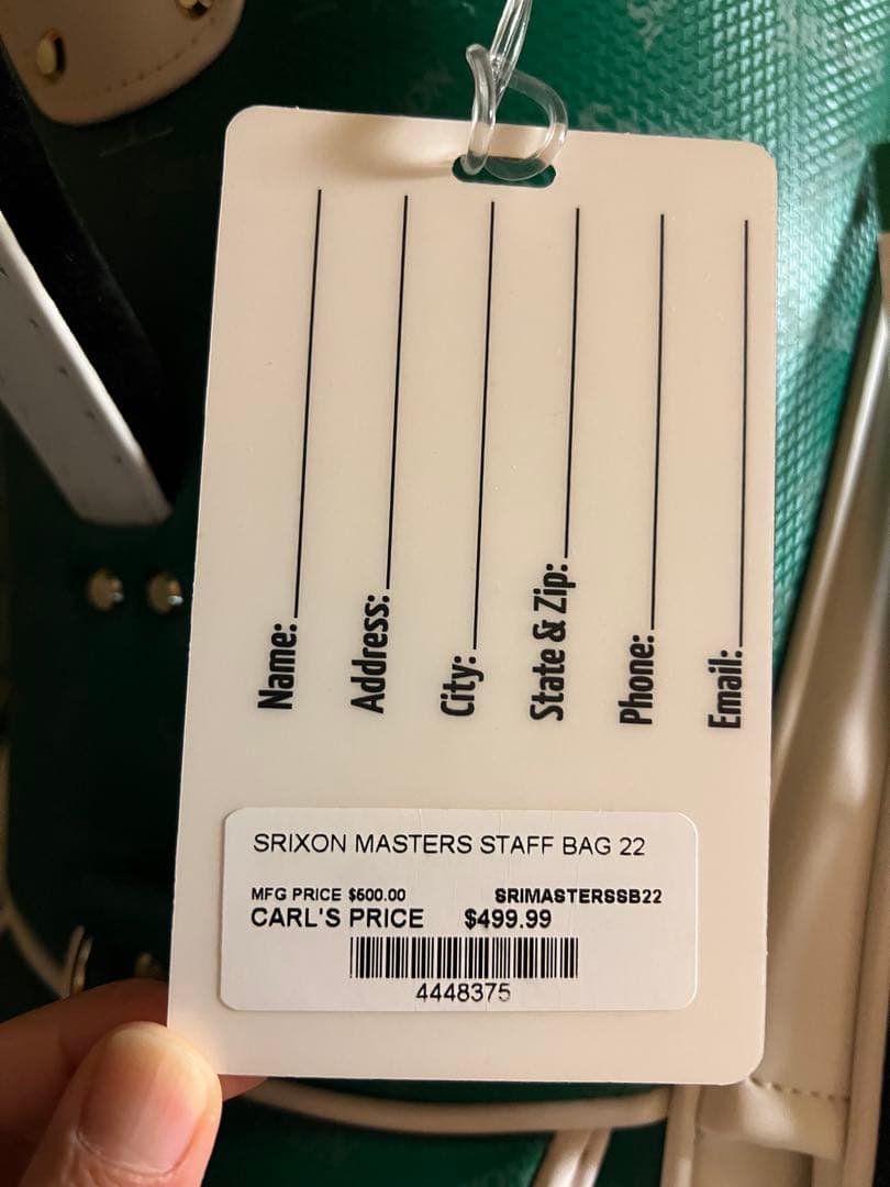 【新品未使用】SRIXON（スリクソン）キャディバック　マスターズ2022モデル