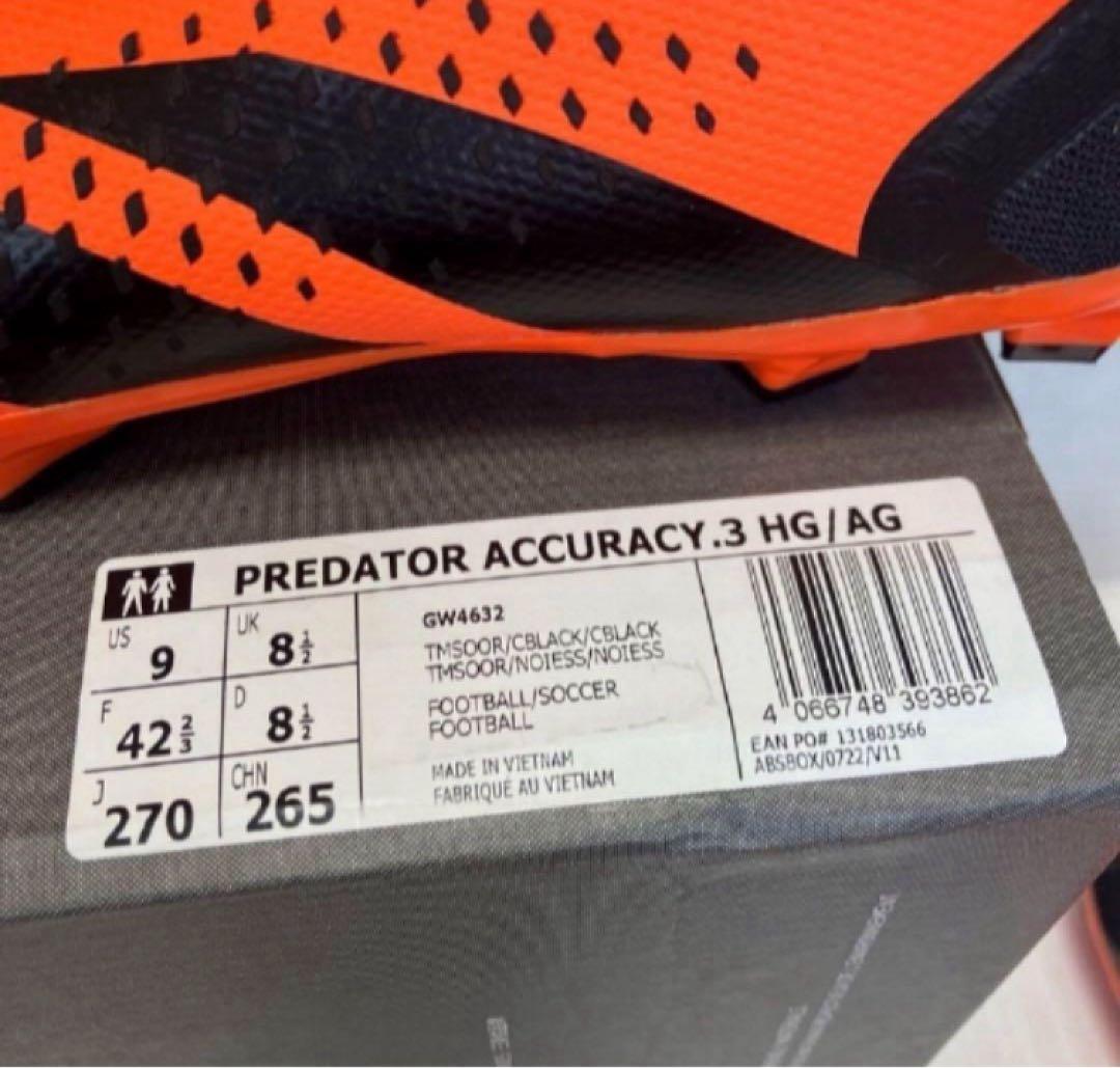送料無料 新品 adidas PREDATOR アキュラシー.3 HG/AG27