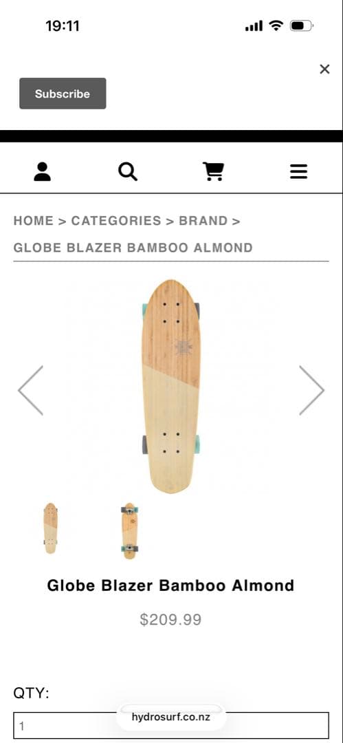 グローブ　クルーザー　Globe Blazer Bamboo Almond