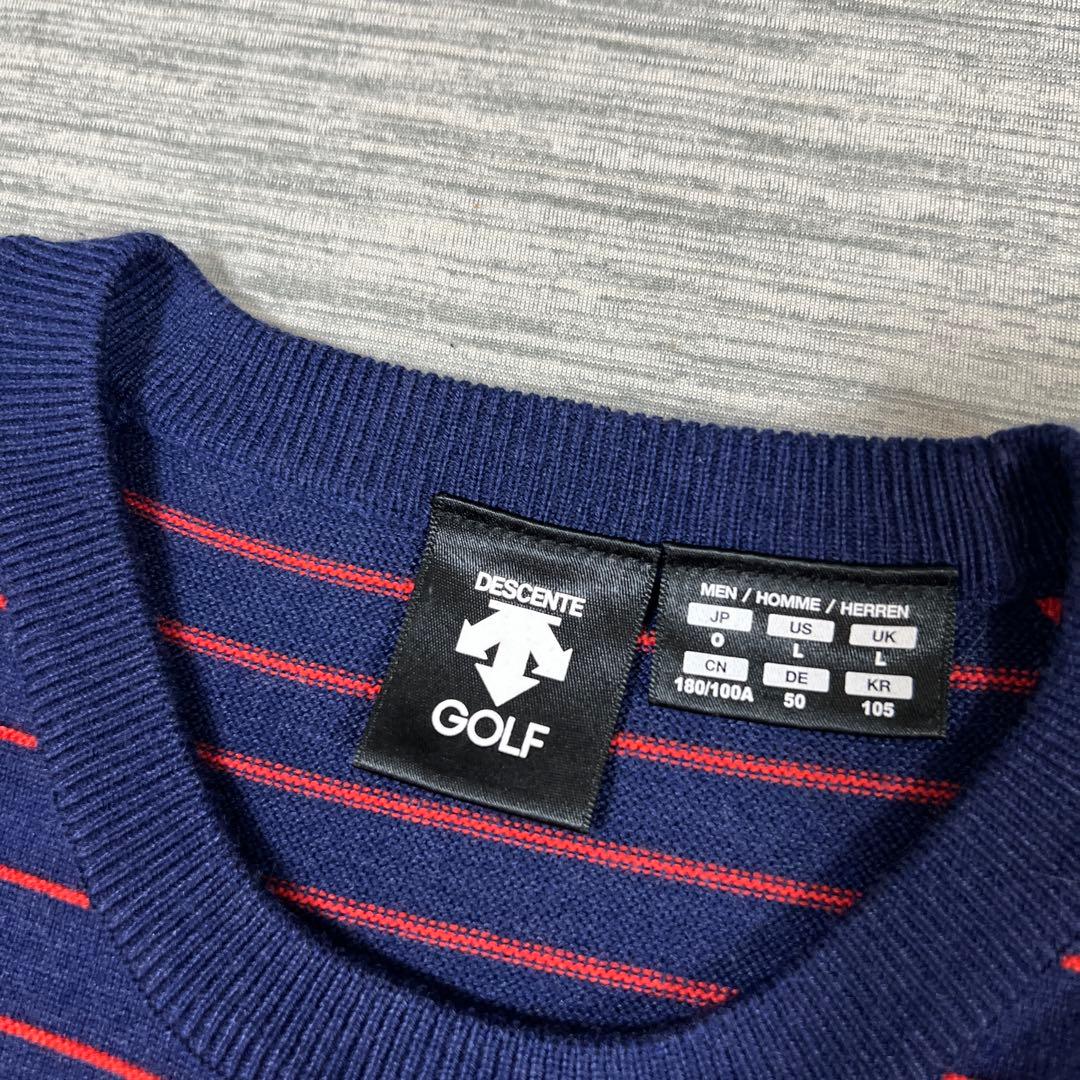 美品　DESCENTE GOLF デサントゴルフ　ライジングデザインセーター