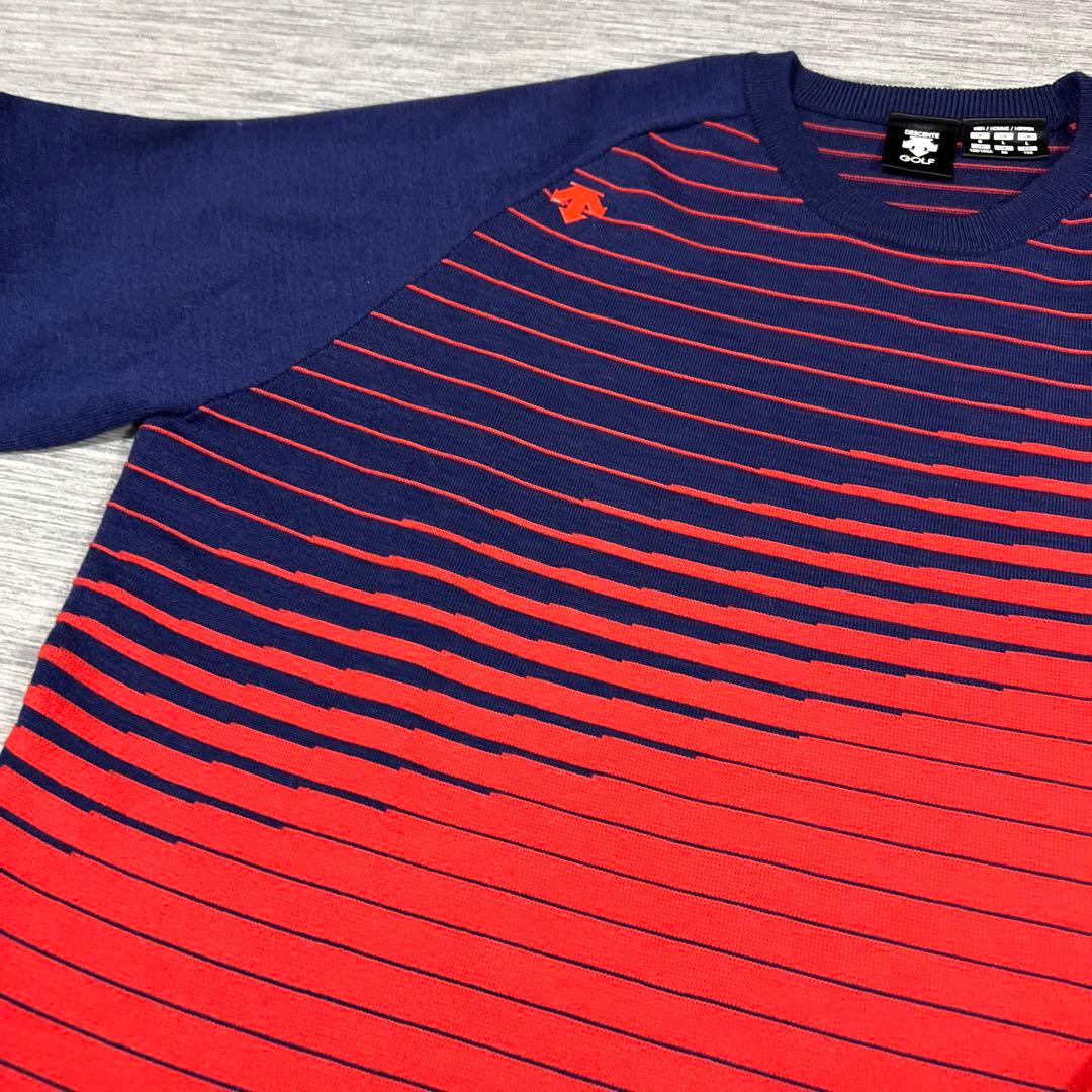 美品　DESCENTE GOLF デサントゴルフ　ライジングデザインセーター