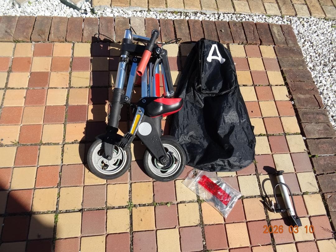 A-bike 折りたたみ自転車 8インチブラック レッド　s660