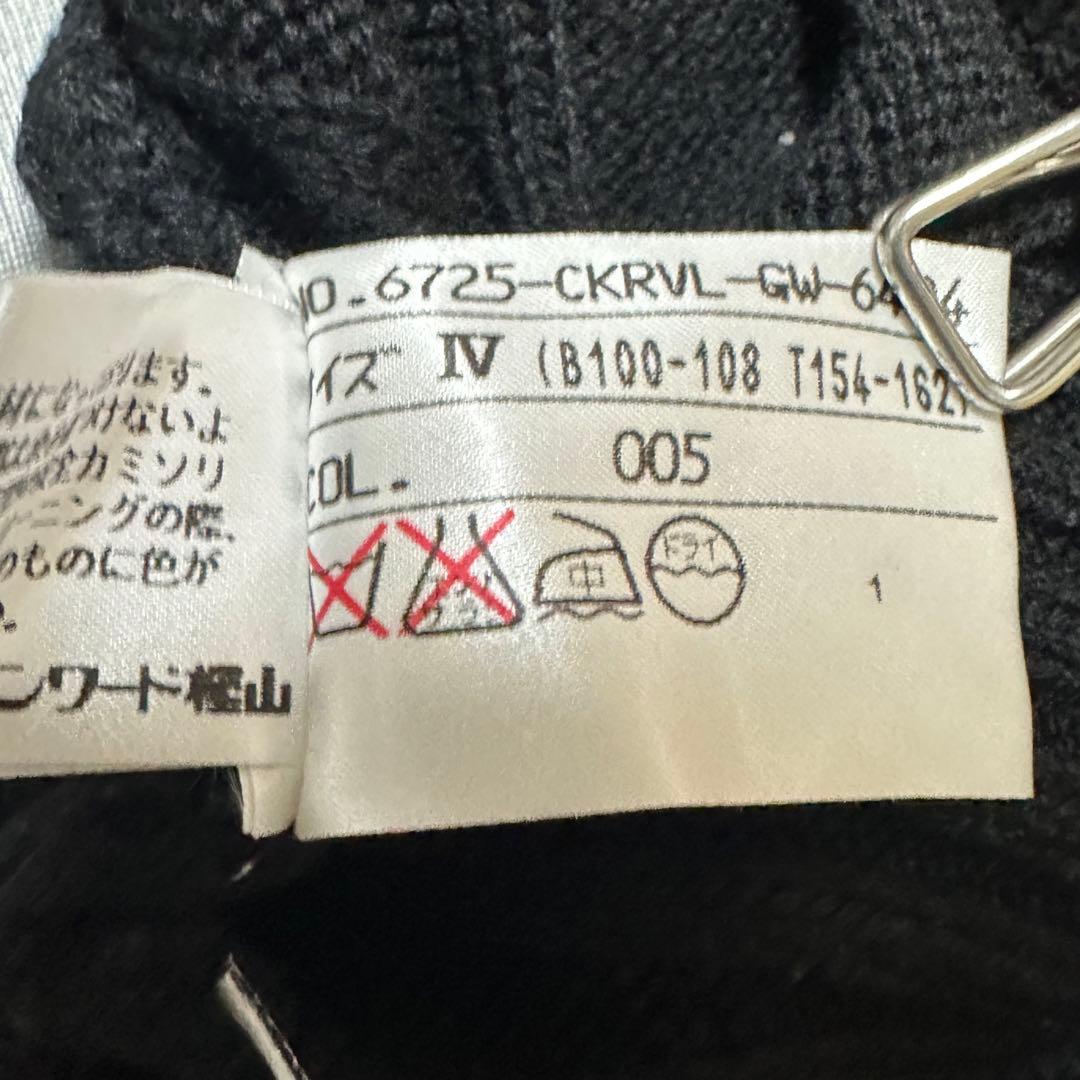 23区スポーツ 大きいサイズ 黒 ニットセーター ボタン付ゴルフ2way XL
