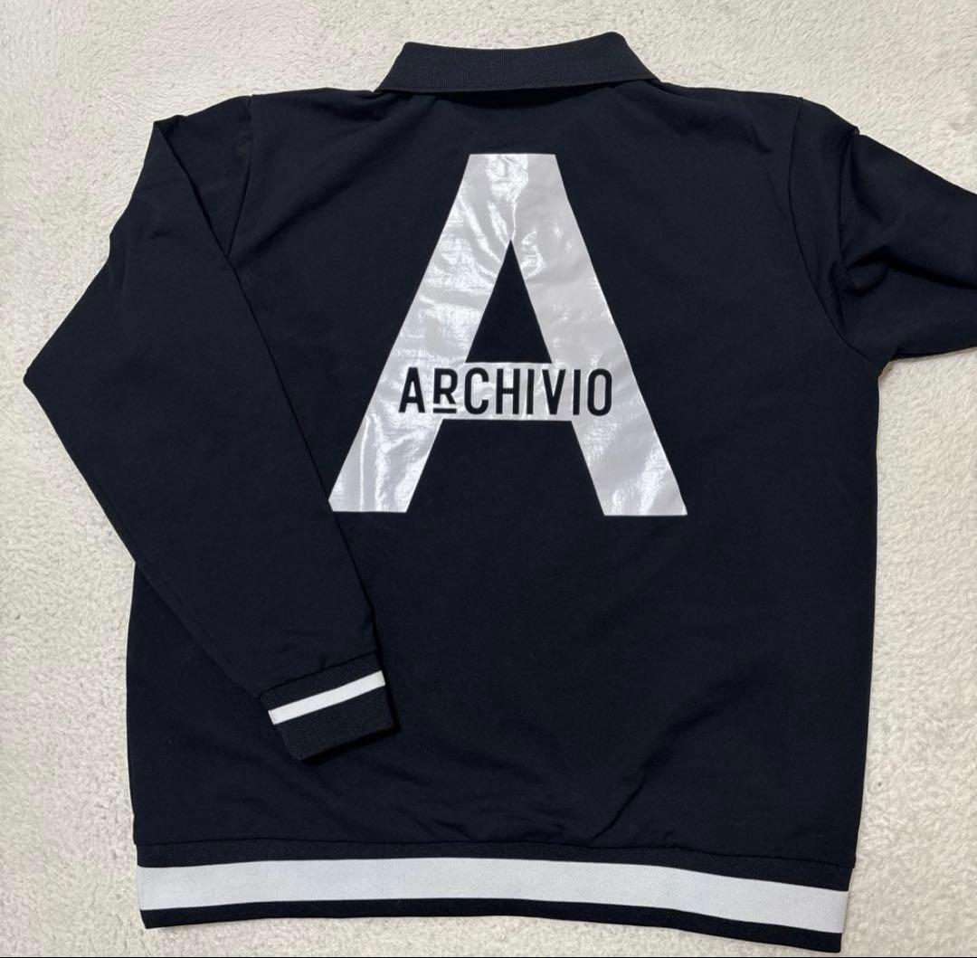 し*ん様 archivio バックロゴ ハーフジップ 長袖 ポロシャツ サイズ5