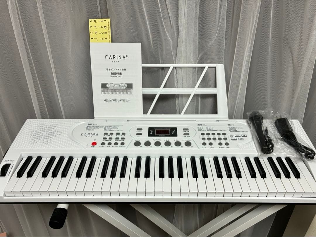 CARINA 61鍵盤 電子キーボード（1週間使用・付属品完備）