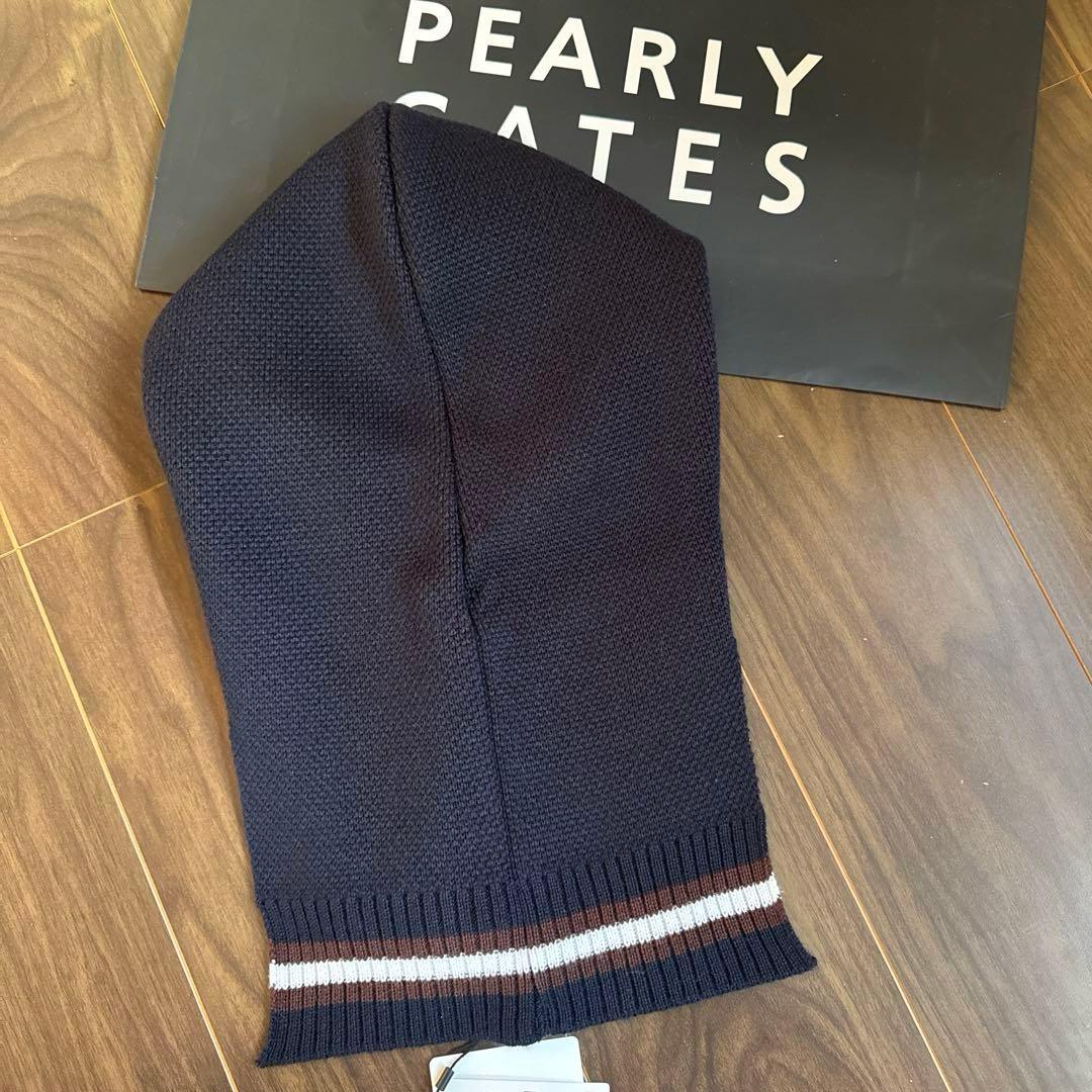 新品ᥫᩣ ̖́-PEARLY GATES フード付きニットキャップ バラクラバ帽子