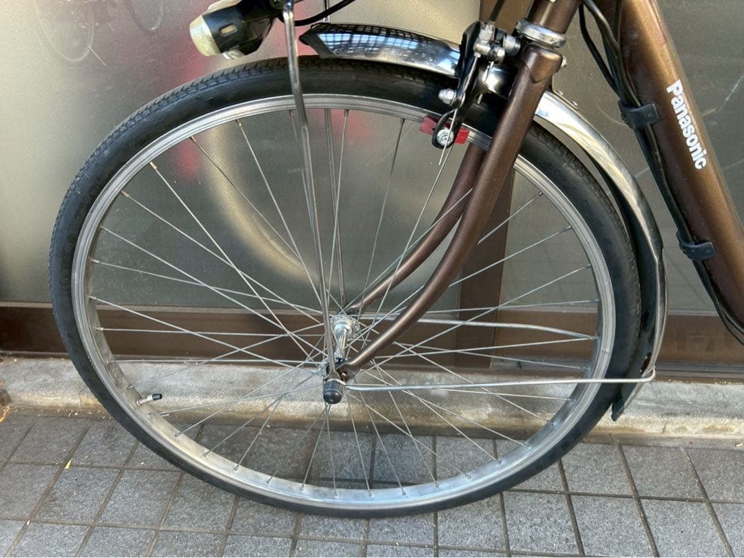 中古電動自転車 パナソニック ビビTX 26インチ　ブラウン 横浜№3354