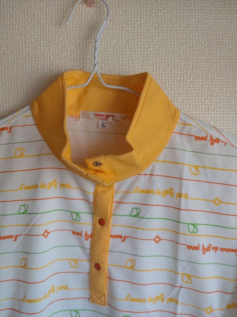 美品　ゴルフウェア　レディース　マリ・クレール　ポロシャツ　Ｌサイズ