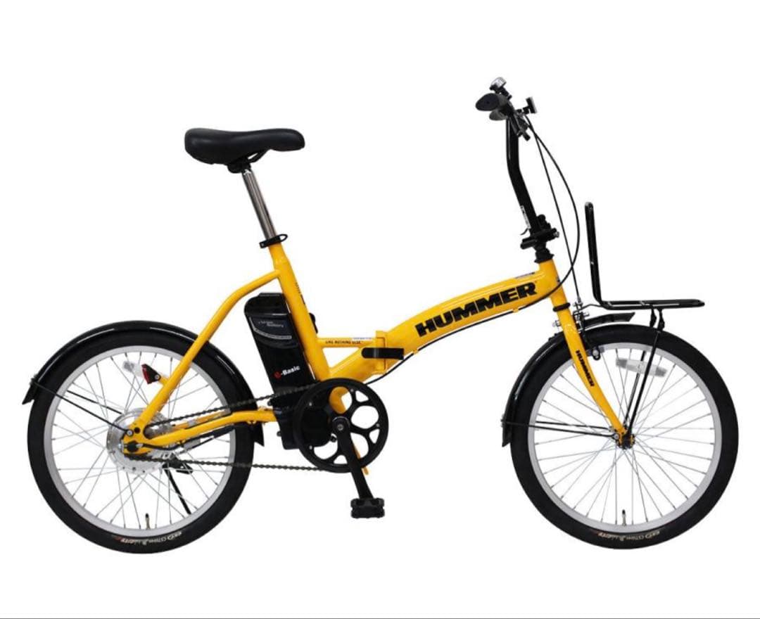 HUMMER 電動アシスト自転車 イエロー　20インチ　実走10キロほど