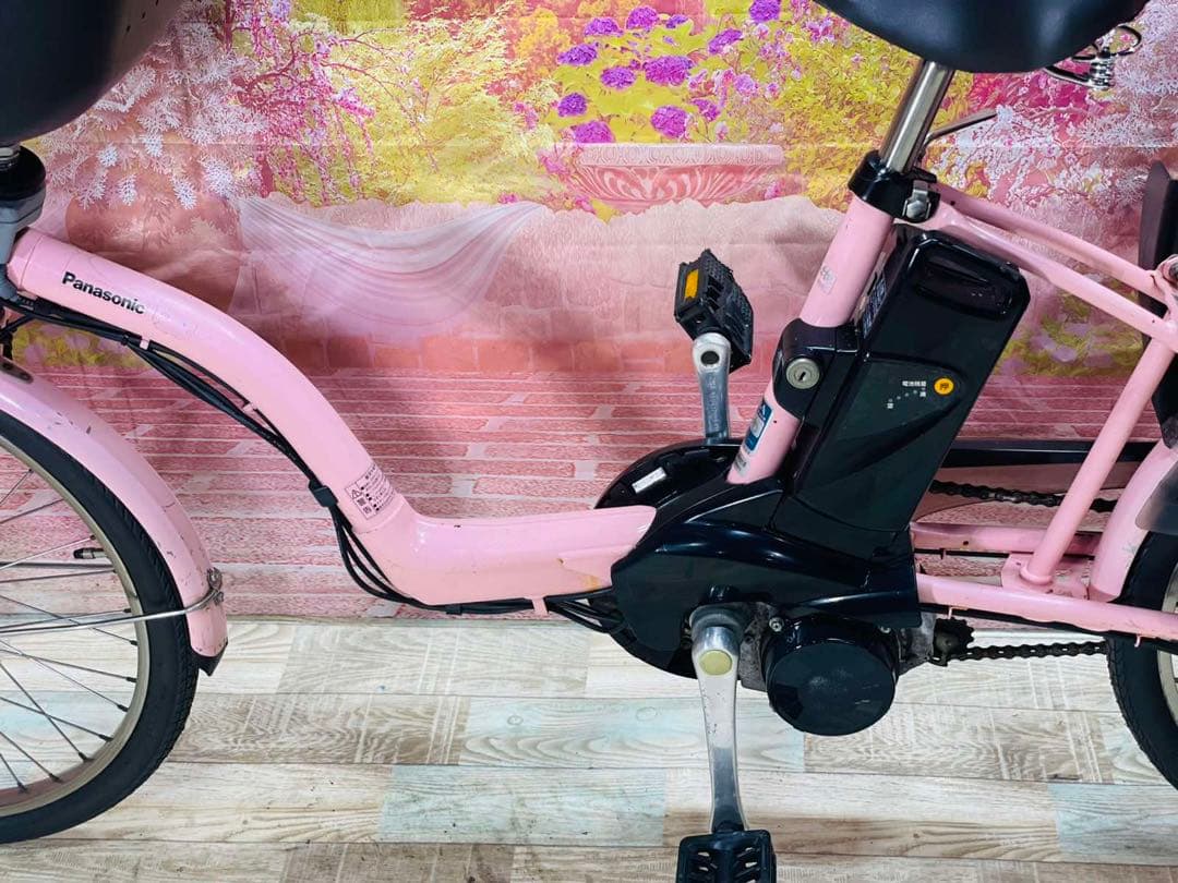 K1072 電動自転車パナソニック子供乗せ 20インチ　8.9Ah 4点灯