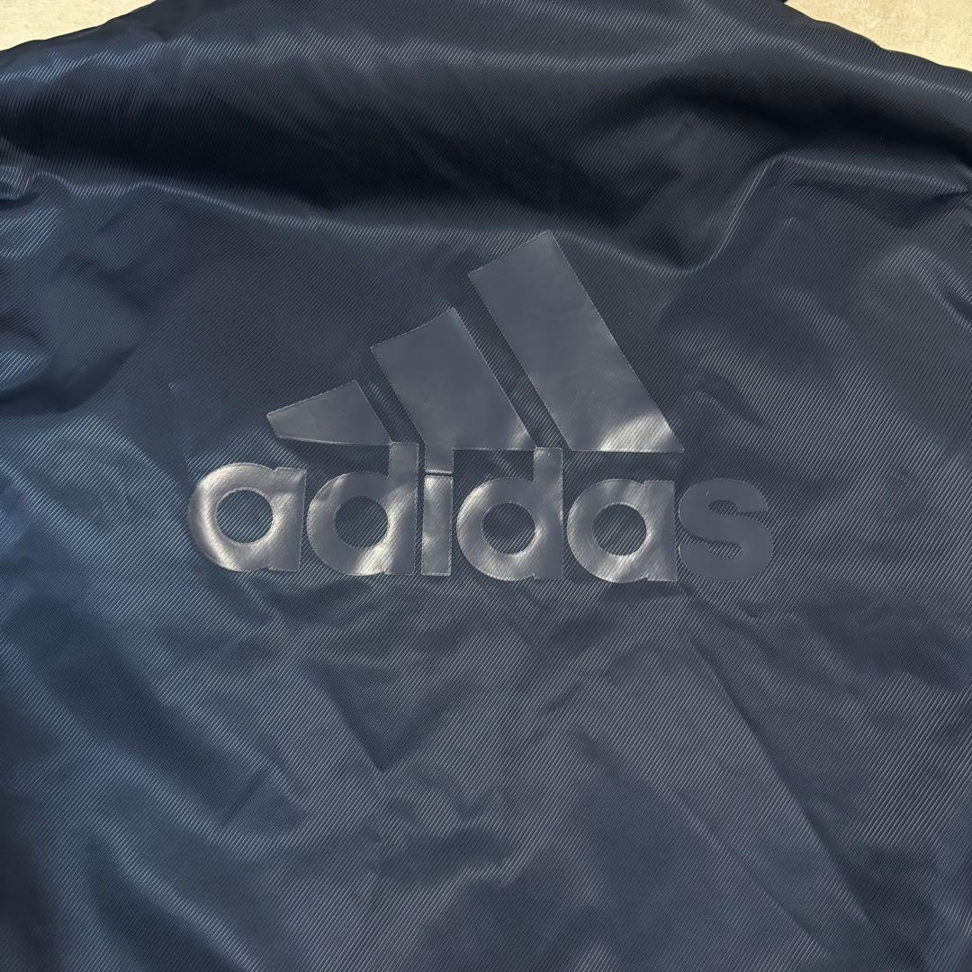 極美品　adidas アディダス　裏ボア　ベンチコート ネイビー　サッカー140