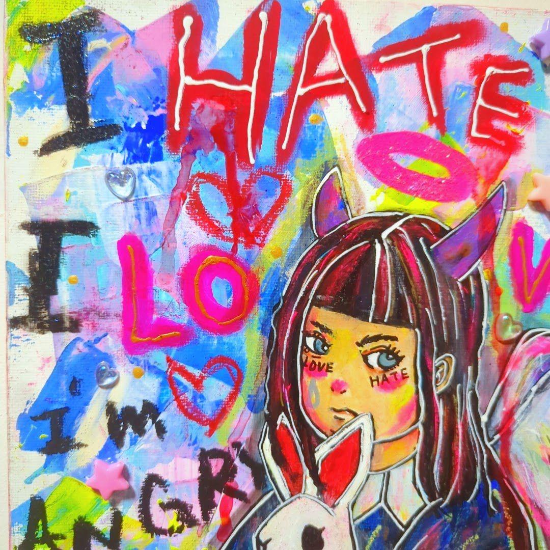 【F4号】Emotion-感情-《現代アート-イラスト》